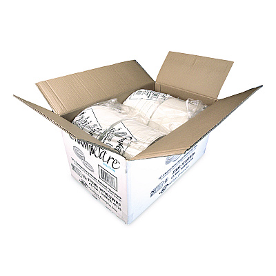 SCT ChampWare Molded Fiber Tableware, 3-Compartment Plate, 10" dia, White, 125/Sleeve, 4 Sleeves/Carton (18163WPF)