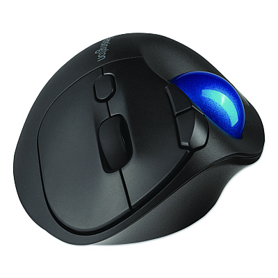 Kensington Pro Fit Ergo TB450 Trackball, 2.4 GHz Frequency/6 ft Wireless Range, Right Hand Use, Black (72194)