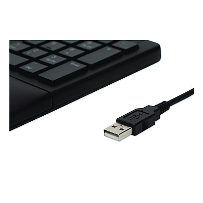 Kensington Pro Fit Ergo Wired Keyboard, Black (75400)