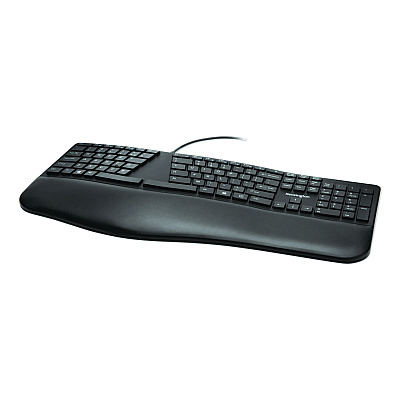 Kensington Pro Fit Ergo Wired Keyboard, Black (75400)