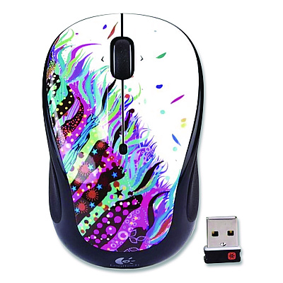 Logitech M325 Wireless Mouse, 2.4 GHz Frequency/30 ft Wireless Range, Left/Right Hand Use, Celebrate (180063)