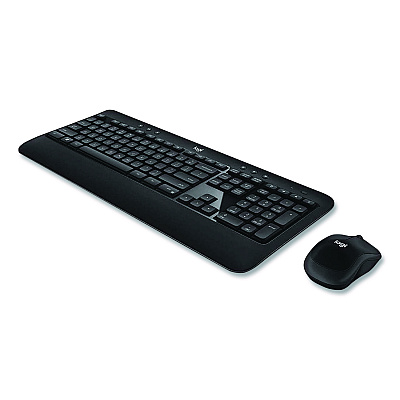 Logitech Advanced Wireless Mouse and Keyboard Combo, 2.4 GHz Frequency, 33 ft Wireless Range, Black (24383953)