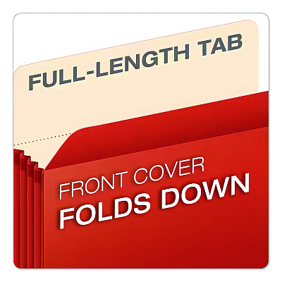Pendaflex Heavy Duty Reinforced File Pocket, 3.5" Expansion, Letter Size, Randomly Assorted Colors, 5/Box (1524E5ASST)