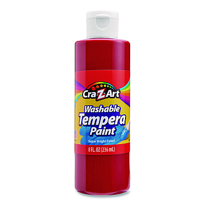 Cra-Z-Art Washable Tempera Paint, 10 Assorted Colors, 8 oz Bottle, 10/Pack (01610)