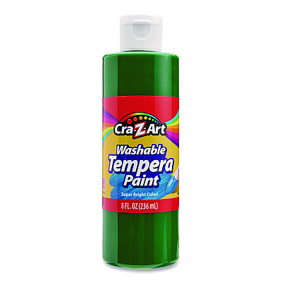 Cra-Z-Art Washable Tempera Paint, 10 Assorted Colors, 8 oz Bottle, 10/Pack (01610)