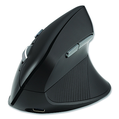 Kensington Pro Fit Ergo MY630 EQ Rechargeable Mouse, 2.4 GHz/30 ft Wireless Range, Right Hand Use, Black (72484)