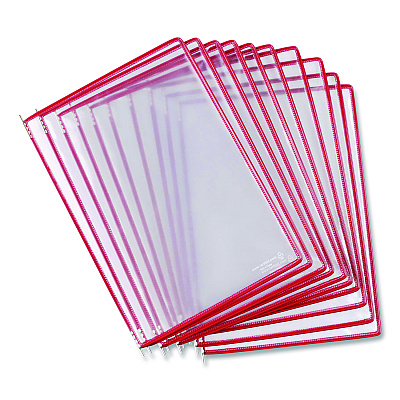 Tarifold Pivoting Pockets, 1 Section, Red, 10/Pack (P030)