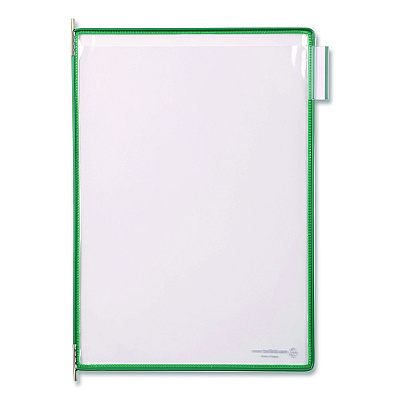 Tarifold Pivoting Pockets, 1 Section, Green, 10/Pack (P050)
