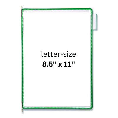 Tarifold Pivoting Pockets, 1 Section, Green, 10/Pack (P050)