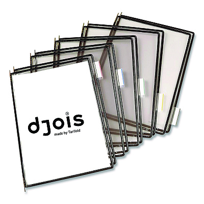 Tarifold Pivoting Pockets, 1 Section, Black, 10/Pack (P070)