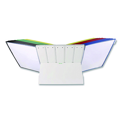 Tarifold Desktop Reference and Display System, 50 Panels with Assorted Borders, White Base (D295)
