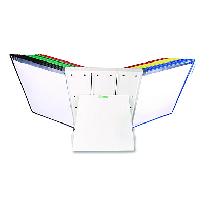 Tarifold Desktop Reference and Display System, 30 Panels with Assorted Borders, White Base (D293)