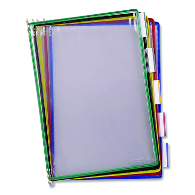 Tarifold Desktop Reference and Display System, 40 Panels with Assorted Borders, White Base (D294)