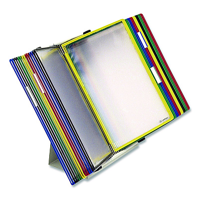 Tarifold Desktop Reference and Display System, 40 Panels with Assorted Borders, White Base (D294)