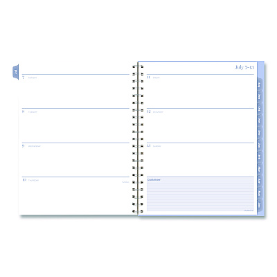 Cambridge Dewdrop Academic Weekly Monthly Planner, Watercolor Floral, Blue/Gray/Purple Cover, 12-Month (July to June): 2025 to 2026 (1742905A)