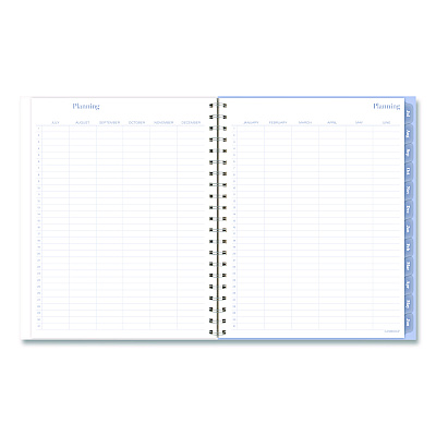 Cambridge Dewdrop Academic Weekly Monthly Planner, Watercolor Floral, Blue/Gray/Purple Cover, 12-Month (July to June): 2025 to 2026 (1742905A)