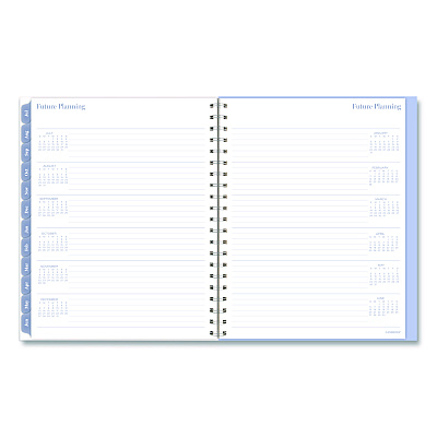 Cambridge Dewdrop Academic Weekly Monthly Planner, Watercolor Floral, Blue/Gray/Purple Cover, 12-Month (July to June): 2025 to 2026 (1742905A)