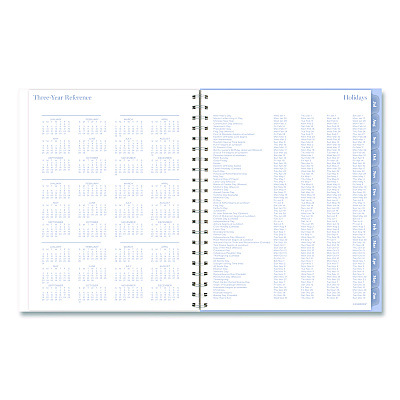 Cambridge Dewdrop Academic Weekly Monthly Planner, Watercolor Floral, Blue/Gray/Purple Cover, 12-Month (July to June): 2025 to 2026 (1742905A)