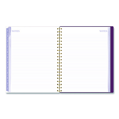 Cambridge Leah Bisch Petite Floral Academic Weekly Monthly Planner, 11 x 8.5, Purple/Green Cover, 12-Month (July to June): 2025 to 2026 (LB38905A)