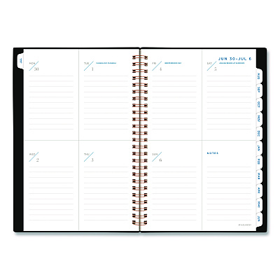 AT-A-GLANCE Signature Lite Academic Weekly Monthly Planners, 8 x 5, Black Cover, 12-Month (July to June): 2025 to 2026 (YP20LA05)