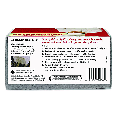 Pumie Grillmaster Griddle and Grill Cleaning Brick, 5.75 x 2.75, Gray, 12/Carton (GM36Q)