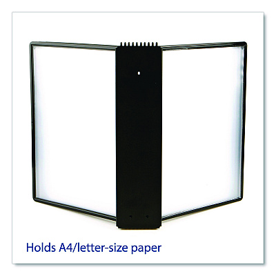 Tarifold Easy-Load Wall Display Unit, 10 Panels with Black Borders, Black Base (EZW771)