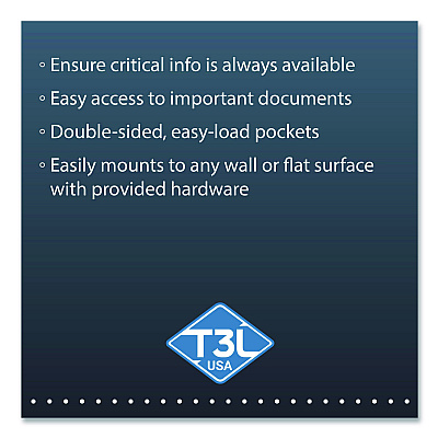 Tarifold Easy-Load Wall Display Unit, 10 Panels with Black Borders, Black Base (EZW771)