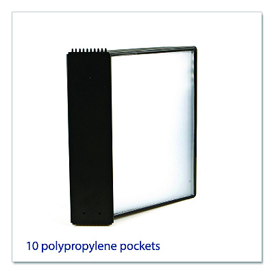 Tarifold Easy-Load Wall Display Unit, 10 Panels with Black Borders, Black Base (EZW771)