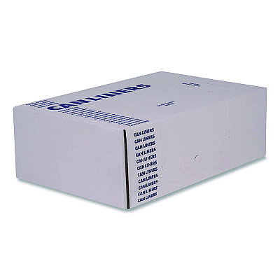 Heritage High-Density Waste Can Liners, 33 gal, 16 mic, 33 x 40, Black, Roll, 250/Carton (Z6640VKR01)