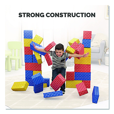 Bankers Box At Play Cardboard Building Block, 32-ECT Corrugated Board, Assorted Sizes and Colors, 40/Pack (1230801)