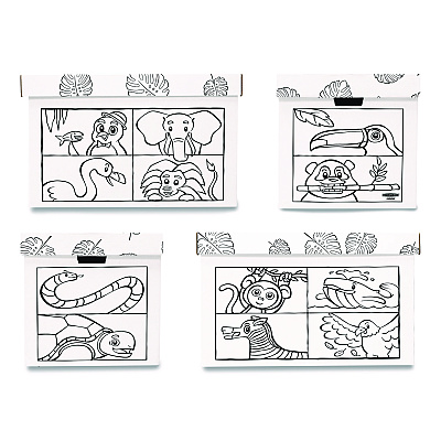 Bankers Box At Play Color in Toy Box, Animal Design, 1 Section, 39.27 gal, 5.25 Cu Ft, 28" x 18" x 18", White/Black (1231701)