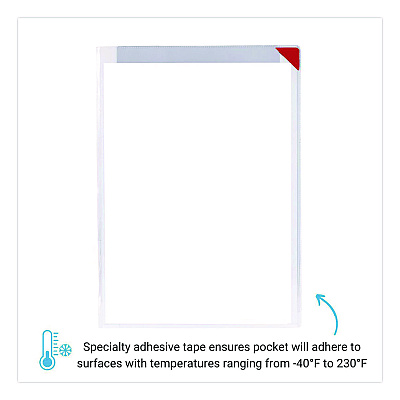 Tarifold Easy Clic Sub-Zero Signage Pocket, 8.5 x 11 Insert, Clear Frame, 10/Pack (19478110)