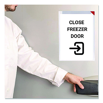 Tarifold Easy Clic Sub-Zero Signage Pocket, 8.5 x 11 Insert, Clear Frame, 10/Pack (19478110)