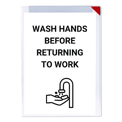 Tarifold Easy Clic Sub-Zero Signage Pocket, 8.5 x 11 Insert, Clear Frame, 10/Pack (19478110)
