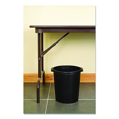 Tarifold Re-solution Commerical Waste Paper Bin, 4.5 gal, Plastic, Black, 10/Pack (2292860990)