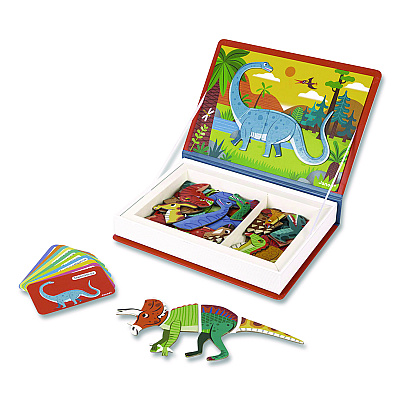 Janod Magneti'books, Dinosaurs, Grades Pre-K to 3, 50 Pieces (J02590)