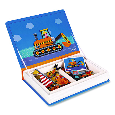 Janod Magneti'books, Racers, Ages 3 to 8, 68 Pieces (J02715)
