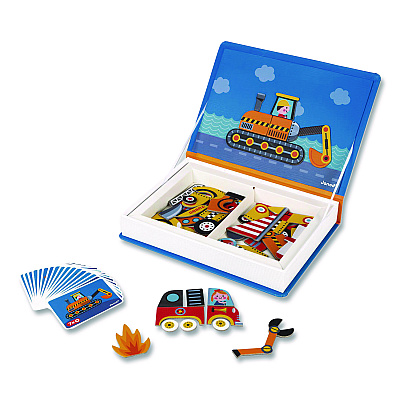 Janod Magneti'books, Racers, Ages 3 to 8, 68 Pieces (J02715)