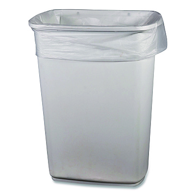 Heritage High-Density Waste Can Liners, 33 gal, 11 mic, 33 x 40, Natural, Roll, 25 Bags/Roll, 20 Rolls/Carton (Z6640MNR03)