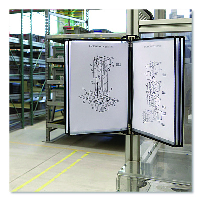 Tarifold PRO Series Magnetic Wall Reference System, 5 Panels with Black Borders, Black Base (TP920306)