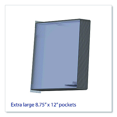 Tarifold PRO Series Magnetic Wall Reference System, 10 Panels with Black Borders, Black Base (TP920307)