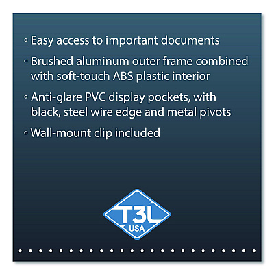 Tarifold VEO Wall Reference System, 10 Panels with Black Borders, Black Base (V714527)