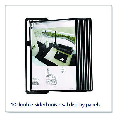 Tarifold VEO Wall Reference System, 10 Panels with Black Borders, Black Base (V714527)