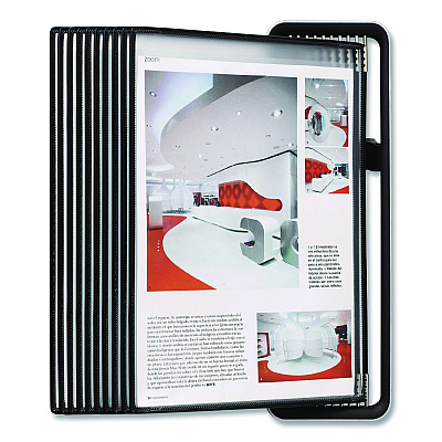 Tarifold VEO Wall Reference System, 10 Panels with Black Borders, Black Base (V714527)