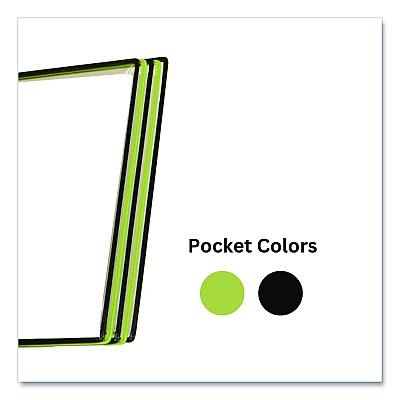 Tarifold Black Line Wall Reference System, 10 Panels with Black, Green Borders, Black Base (WBL291)