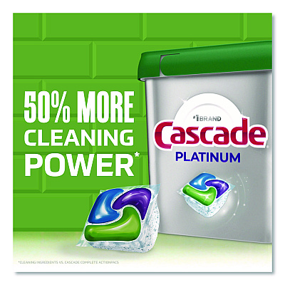 Cascade ActionPacs, Fresh Scent, 31.8 oz, 59 Pacs/Tub, 3 Tubs/Carton (15534CT)