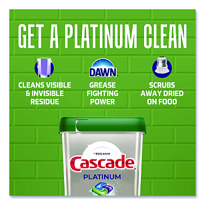 Cascade ActionPacs, Fresh Scent, 31.8 oz Tub, 59 Pacs/Tub (15534PK)