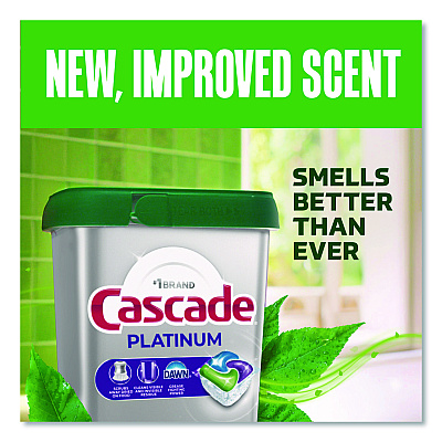 Cascade ActionPacs, Fresh Scent, 31.8 oz Tub, 59 Pacs/Tub (15534PK)