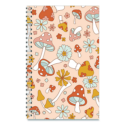 House of Doolittle Recycled Non-Dated Monthly/Weekly Planner, Mushrooms, Multicolor Cover, Undated (212140)