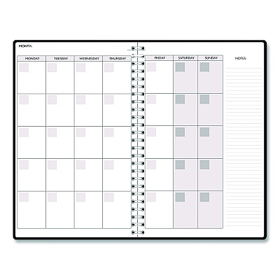 House of Doolittle Recycled Non-Dated Monthly/Weekly Planner, 70's Stripes, Multicolor Cover, Undated (212142)